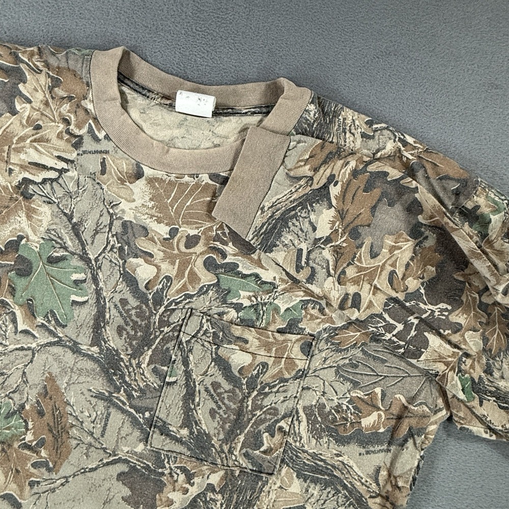 Vintage Walls Advantage Oak Camo Shirt Mens XL Single Stitch Hunting Made USA